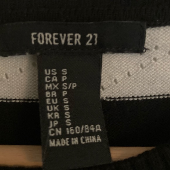 Forever 21 Cropped Striped Sweater - Picture 3 of 3